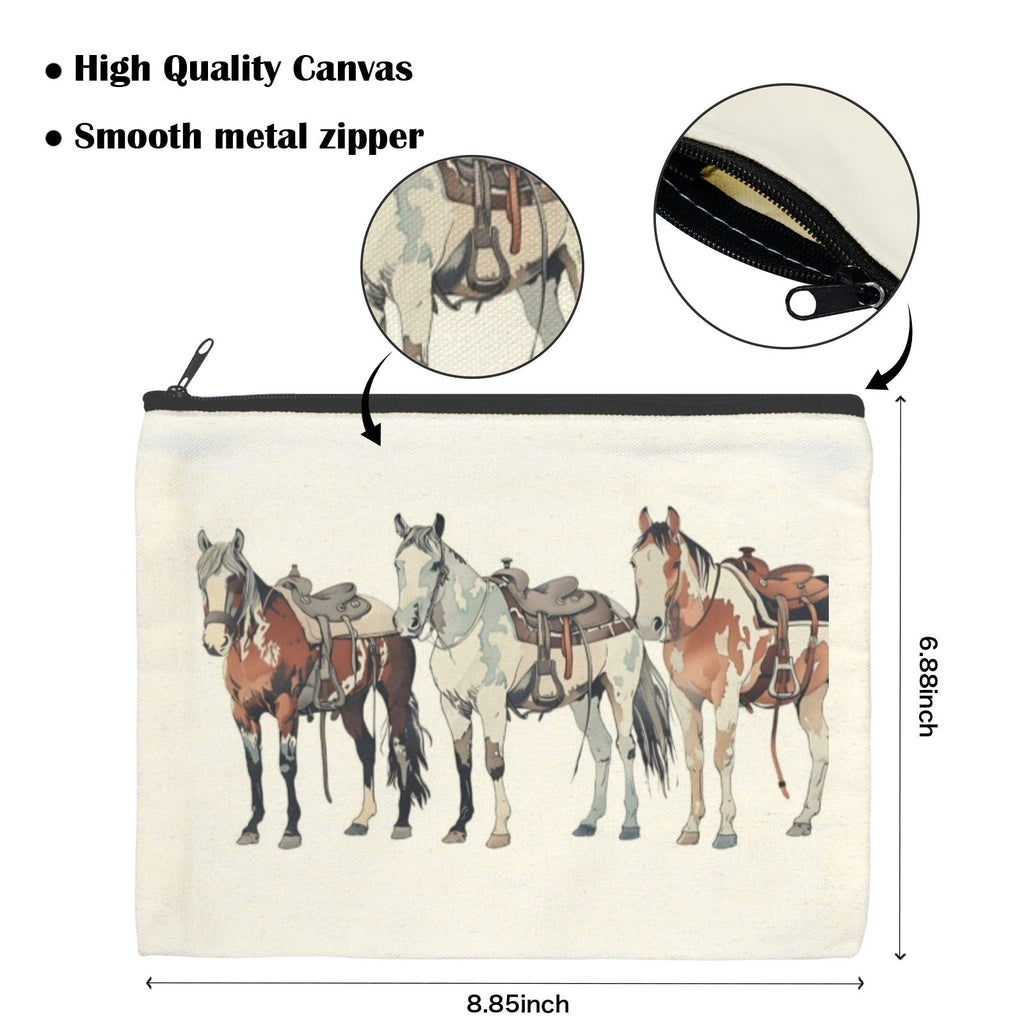 Baha Ranch Painted Ranch Horses Cosmetic Bag Pack of 5 Made in America by Baha Ranch Western Wear - product image 3