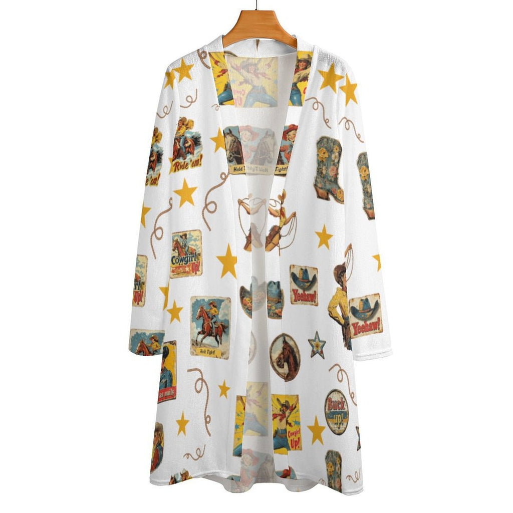 Baha Ranch Vintage Cowgirl Collage Western Lightweight Cardigan by Baha Ranch Western Wear - product image 8