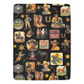 Baha Ranch Vintage Cowboy Collage Western Ultra Soft Minky Throw Blanket 60" x 80" Made in America by Baha Ranch Western...