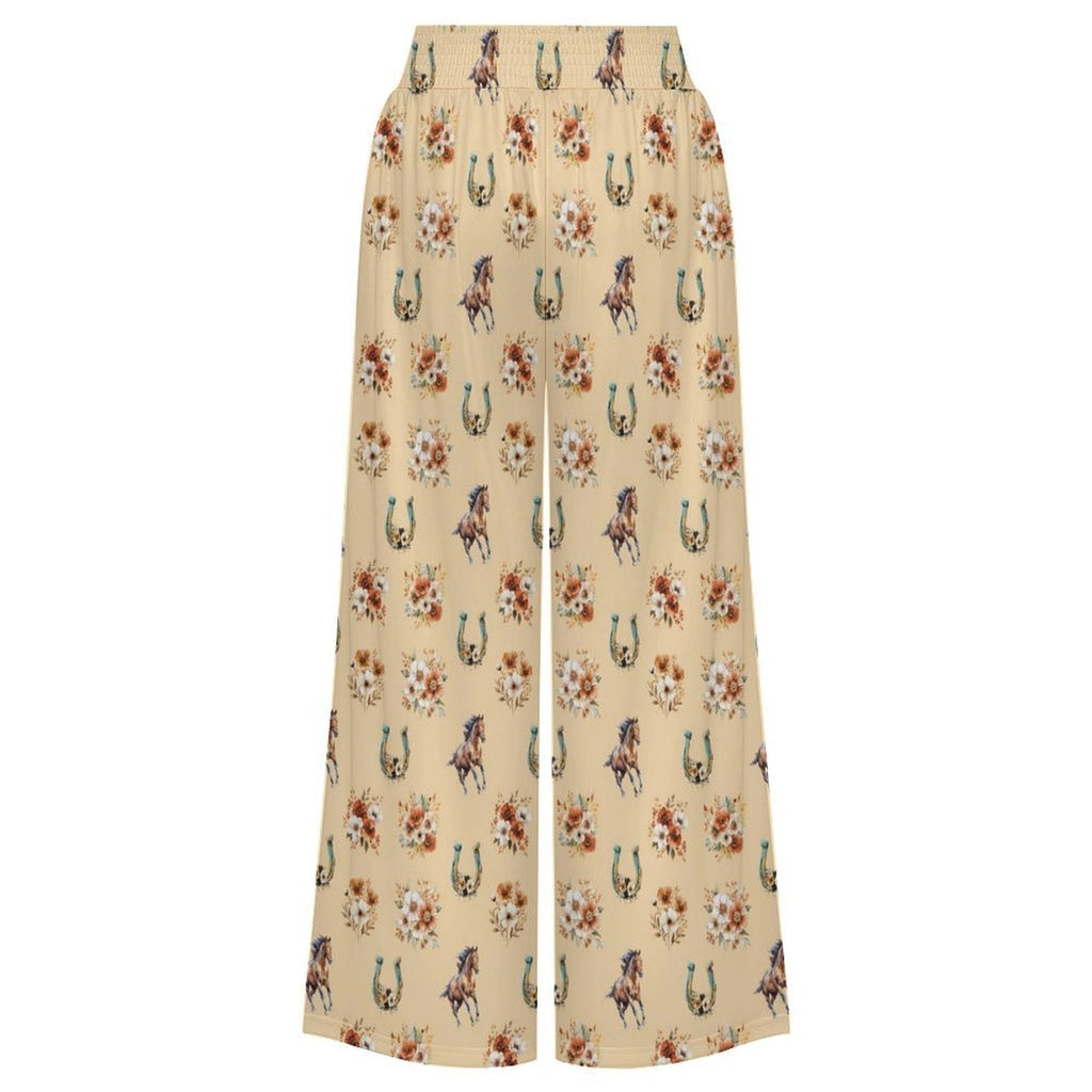 Baha Ranch Country Girl Floral Horse High Waisted Wide Leg Pants by Baha Ranch Western Wear - product image 5
