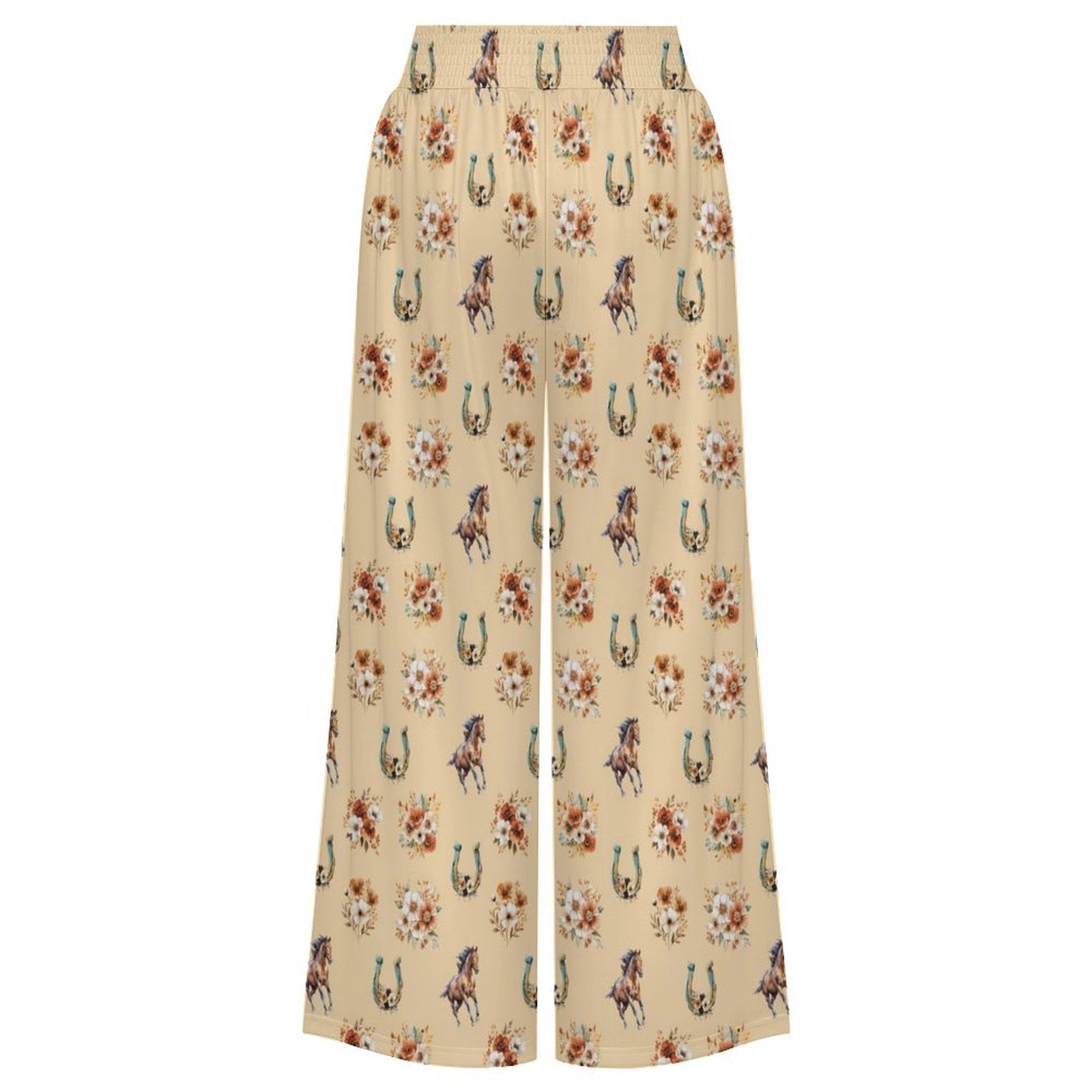 Baha Ranch Country Girl Floral Horse High Waisted Wide Leg Pants by Baha Ranch Western Wear - product image 5