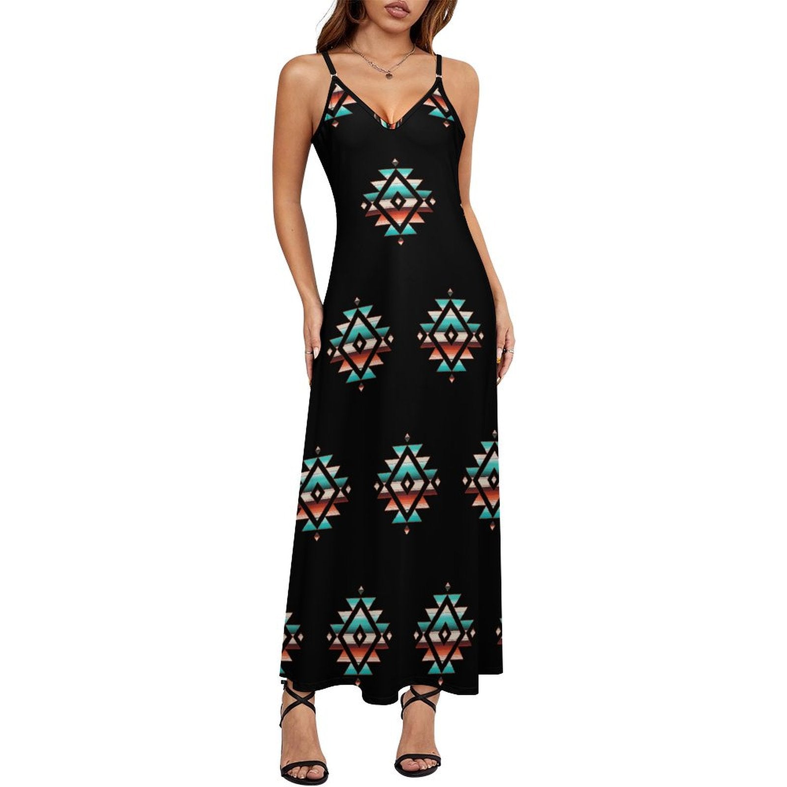 Baha Ranch Southwestern Aztec Western Maxi Dress by Baha Ranch Western Wear