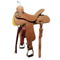 Hilason Western Horse Barrel Racing Trail American Leather Saddle Tan