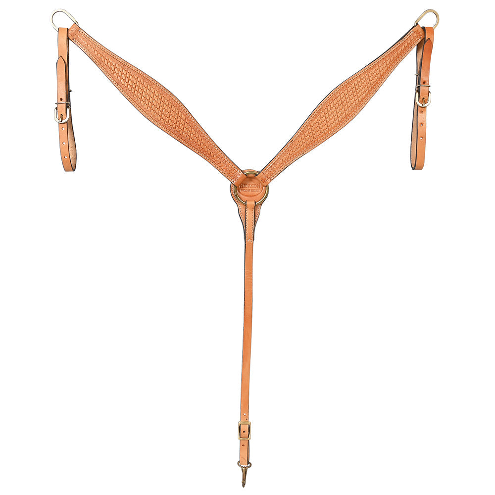 Hilason Western American Leather Horse Breast Collar - Basketweave Tack