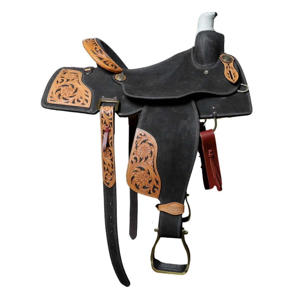 16 In Hilason Western Horse Saddle American Leather Ranch Roping Cowboy