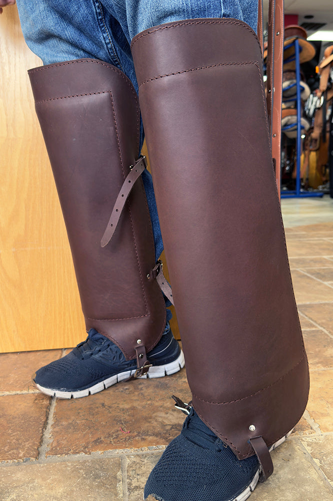 HILASON Protective Western Shin Guards for Bull Riders Men Flexible Rodeo Leg Protection Adjustable Breathable Cowboy Riding Shin Protector Gear