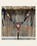 Triple Tone Floral Triangle / Gladiator Breastcollar #56275 on a warm cream background