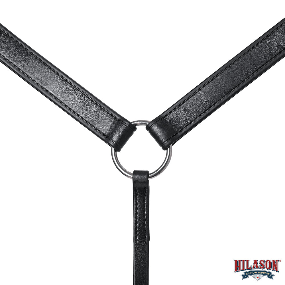 HILASON Western Horse Genuine Leather Breast Collar Tack Plain Black