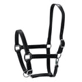 Hilason Western Horse Genuine Leather Halter with Adjustable Fit Durable Hardware Black
