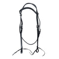 Western Horse Genuine Leather Headstall Tack Plain Black