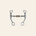 BAR H EQUINE 5 In Mouth Curb Bit Stainless Steel w/ Copper Ring