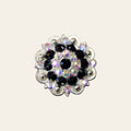 HILASON Western Screw Back Concho Black Ab Crystals Saddle and Stone Color | Bridle Conchos Slotted
