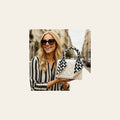 Black and White Western Skinny Mini Wild Rag Scarf / Cowgirl Necktie  #TW112