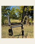 Black Bling Nylon Horse Halter BNHBLK on a warm cream background