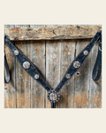 Black Breastcollar #BC1059 on a warm cream background