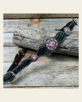 Black Floral Wither Strap #WS109 on a warm cream background