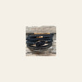 Black Stone and Leather Fashion Bracelet XI134