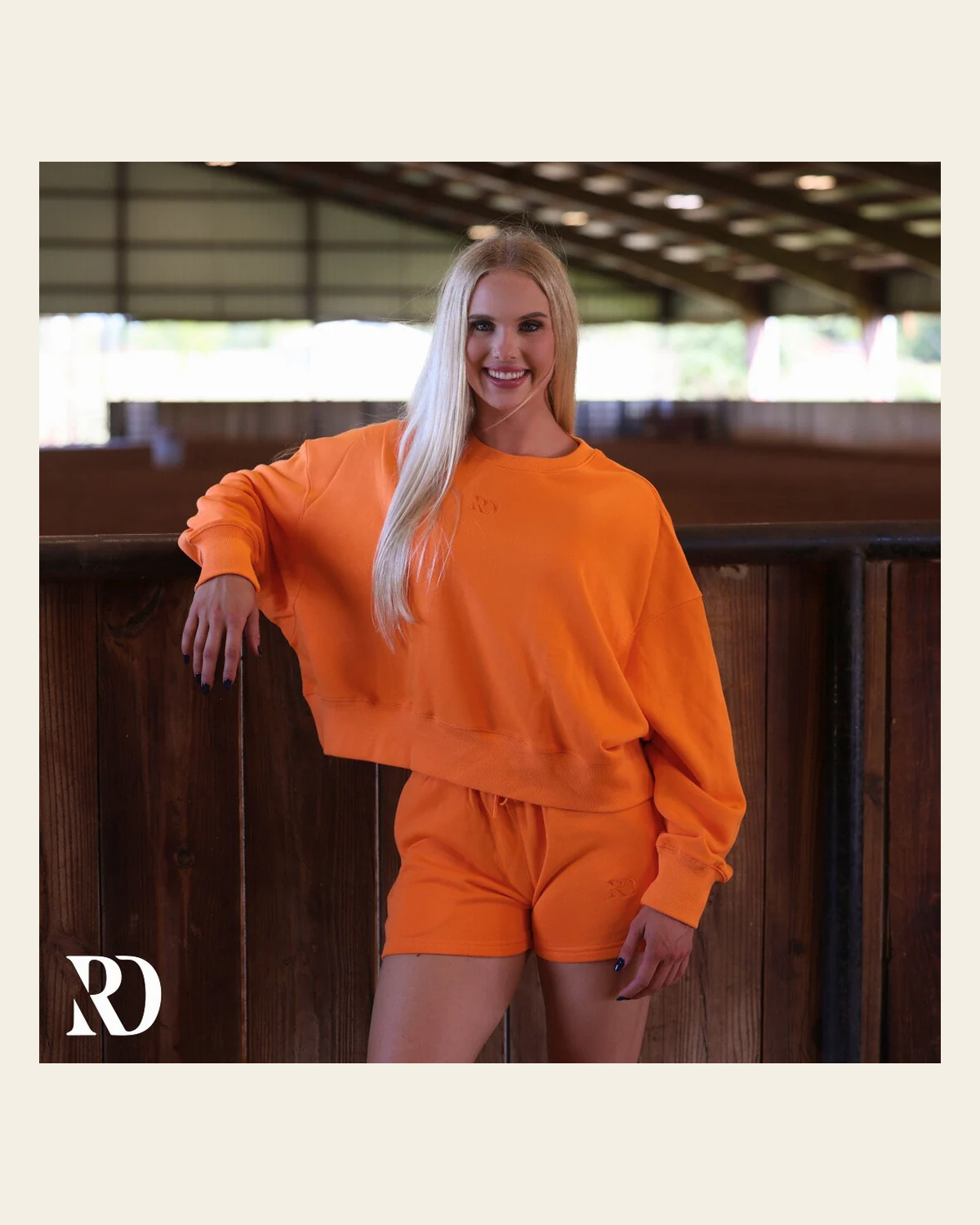 Relax Shorts | Blaze on a warm cream background