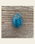 Blue Cabochon Western Concho 1" CABBL on a warm cream background