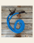 Blue Nylon Barrel Racing Reins #NR103 on a warm cream background