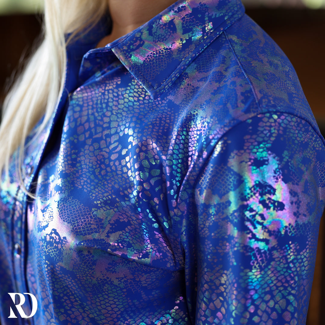 Blue Venom Performance Rodeo Shirt — view 2