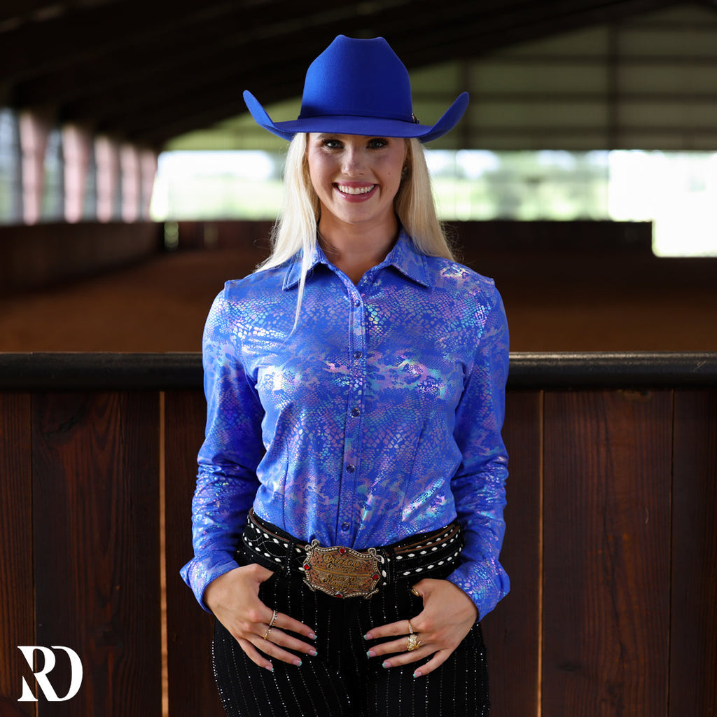 Blue Venom Performance Rodeo Shirt