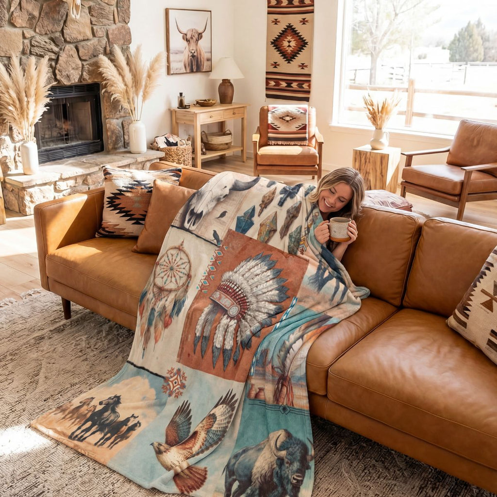 Baha Ranch Bohemian Dreams Minky Soft Throw Blanket 60" X 80" Made in America by Baha Ranch Western Wear - product image 3