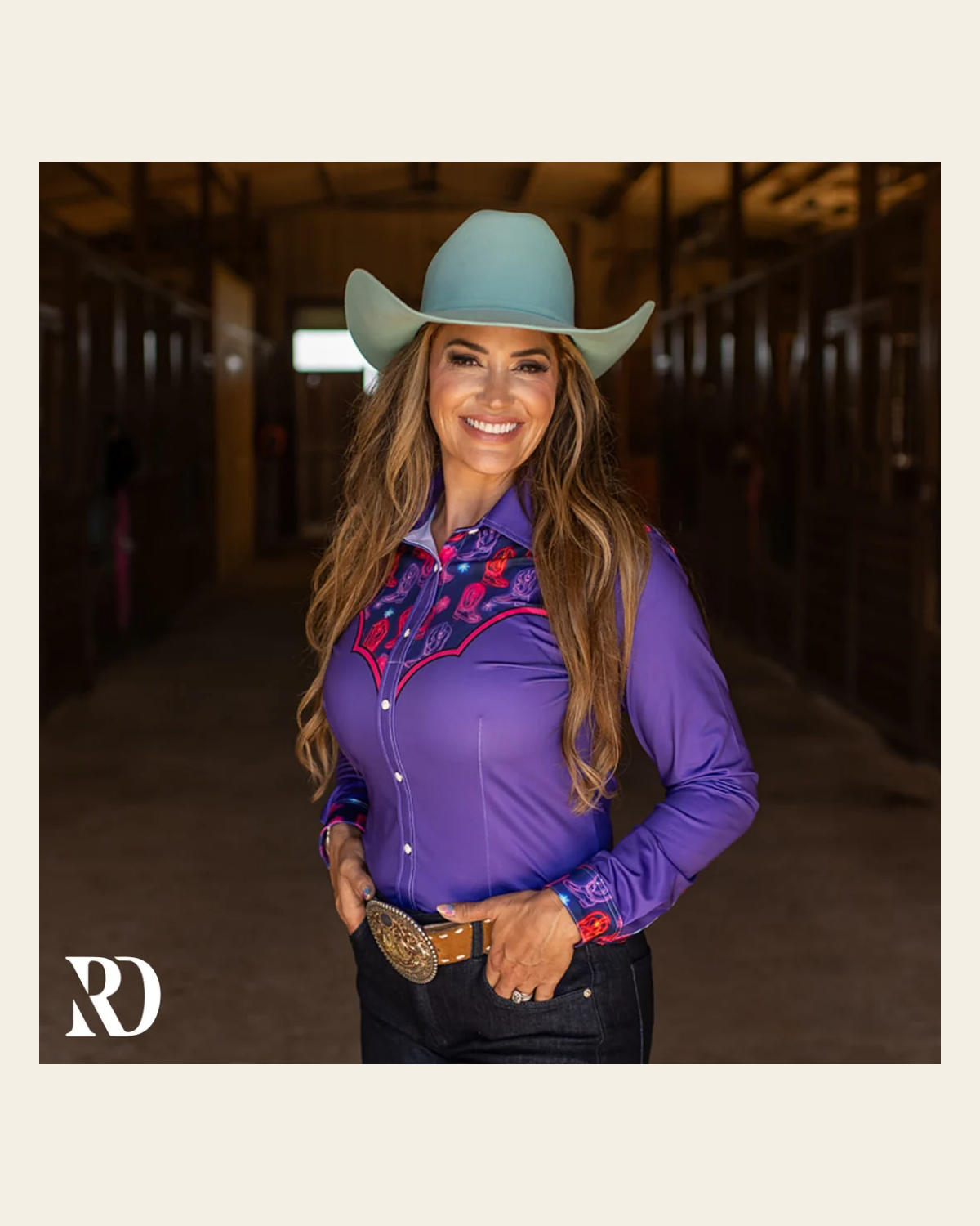 Boogie Performance Rodeo Shirt on a warm cream background