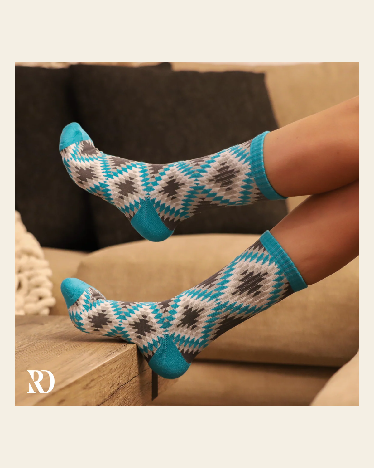 Brayden Socks on a warm cream background