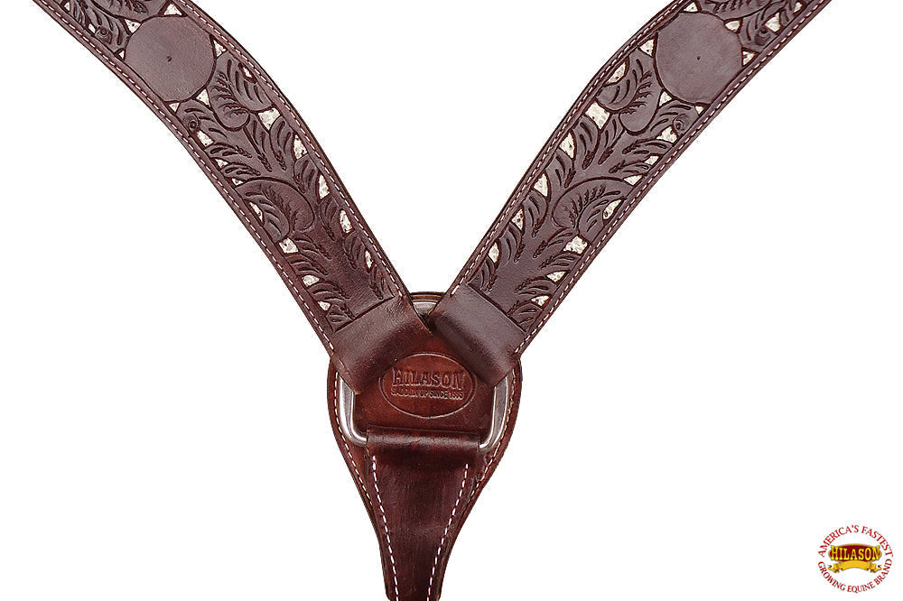 Hilason Western Horse Breast Collar American Leather Brown