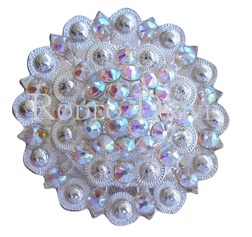 AB Bright Silver Berry Jacket European Crystal Concho