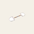 BAR H EQUINE D Ring Racing Snaffle Stainless Steel w/ Broken Mouth Copper