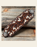 Bronc Noseband With European Copper Conchos on a warm cream background