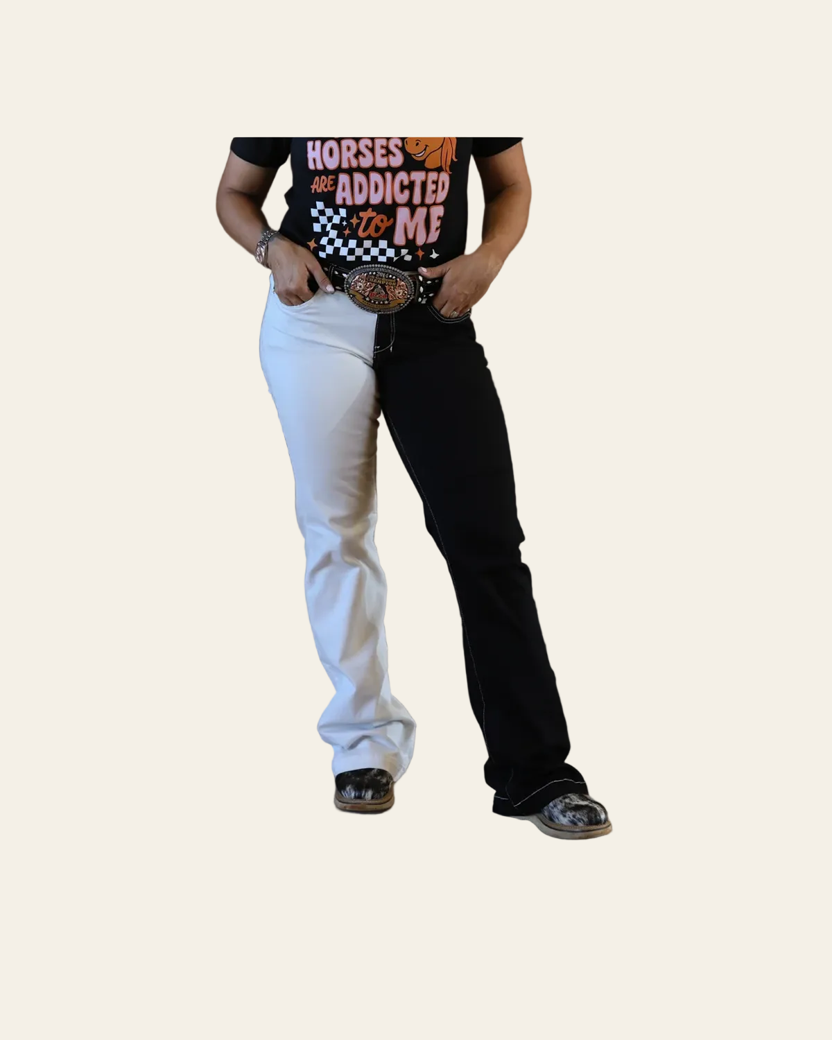 Signature Trouser - Brooks on a warm cream background