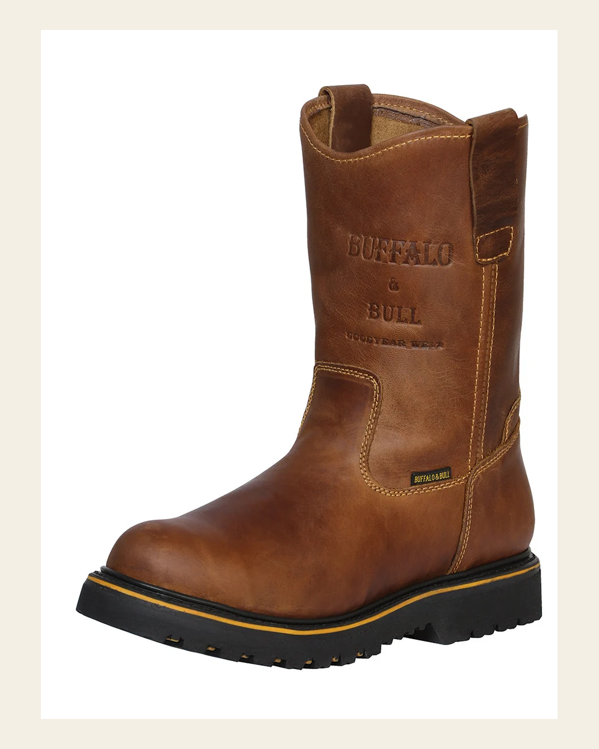 Buffalo & Bull Men’s Work Boots - Tang 123028 on a warm cream background