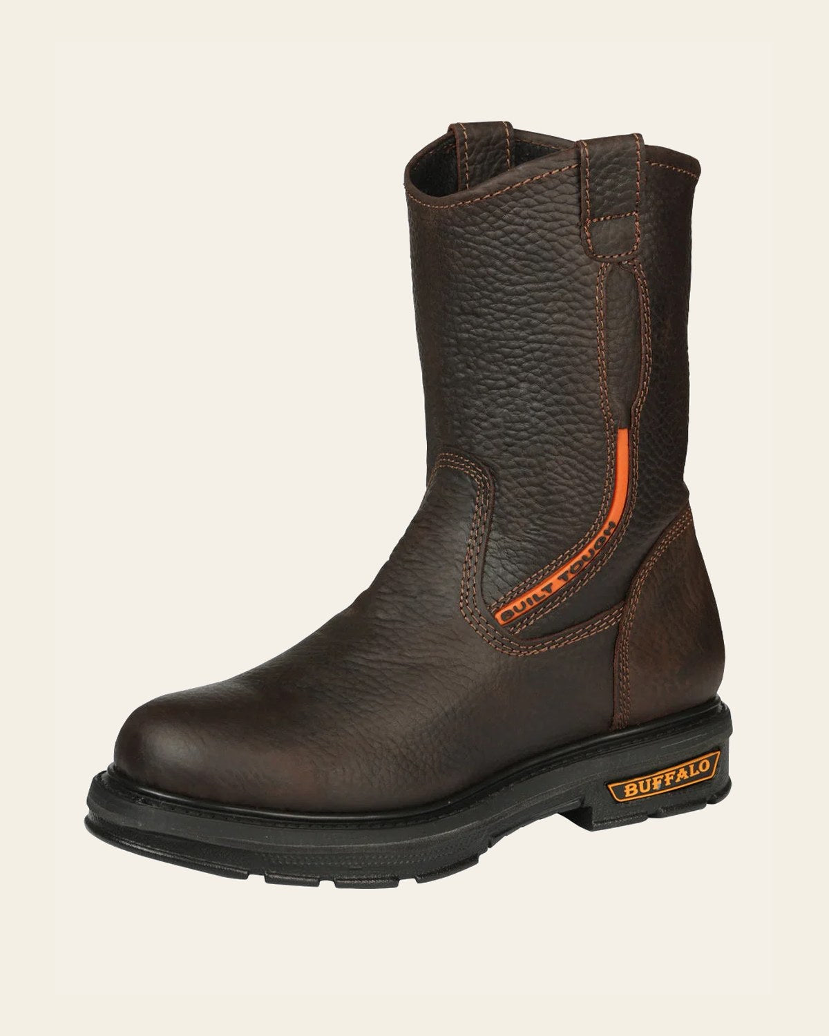 Buffalo & Bull Men’s Work Boots - Rino Moka 45259 on a warm cream background