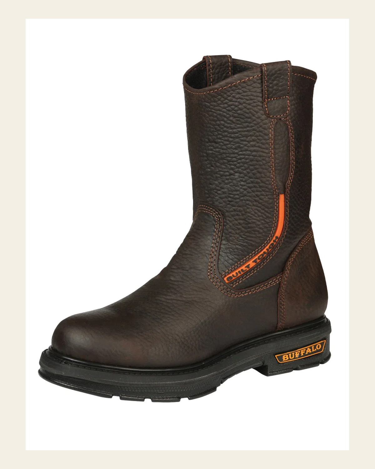Buffalo & Bull Men’s Work Boots - Rino Moka 45259 on a warm cream background