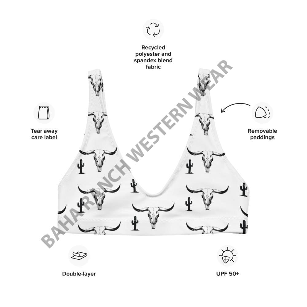 Yeehaw Bullhead Cactus Bikini Top by Baha Ranch Western Wear - product image 6