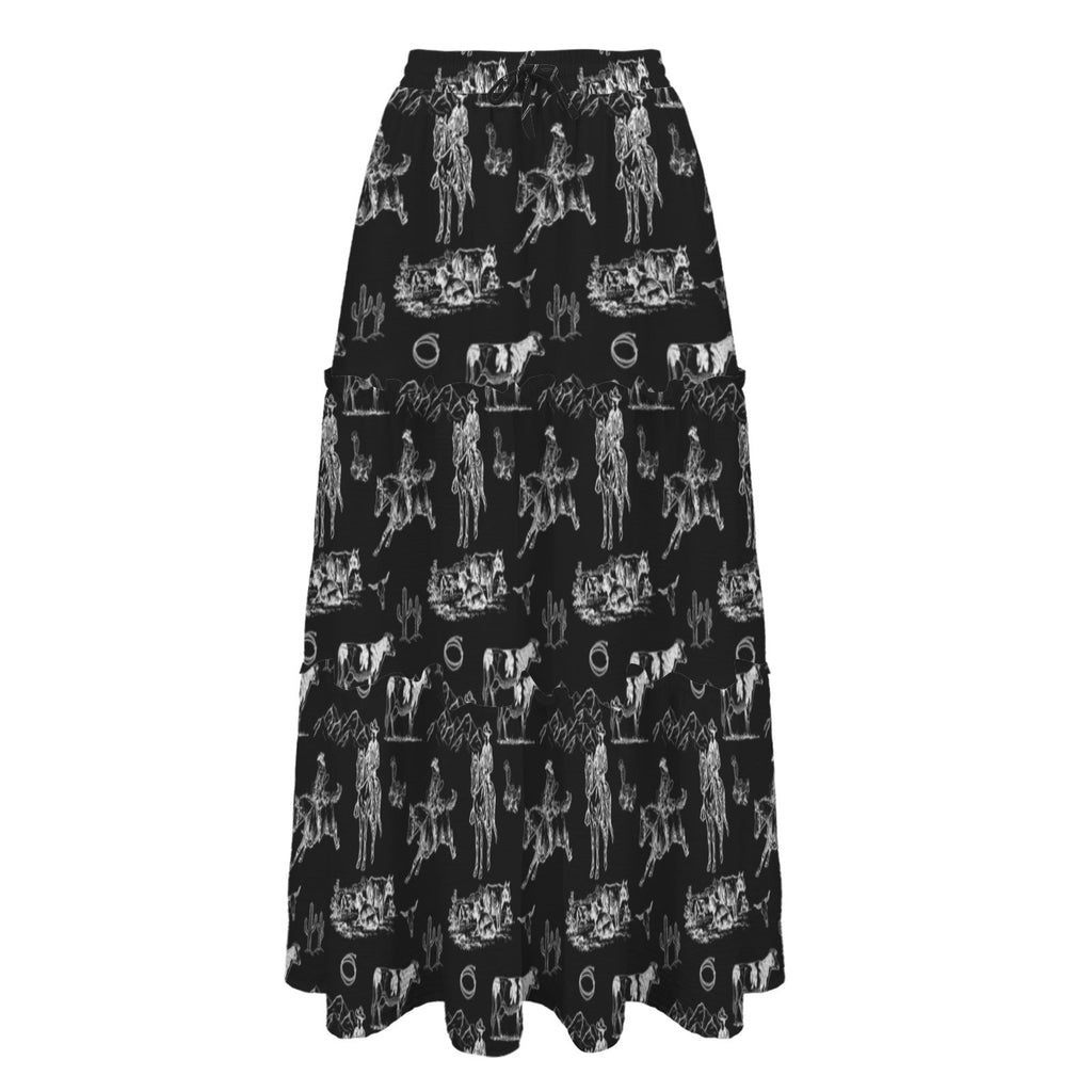 Baha Ranch Ranch Life Western Tiered Prairie Maxi Skirt by Baha Ranch Western Wear - product image 4