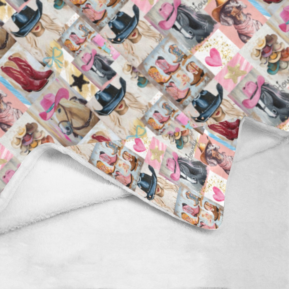 Baha Ranch Danilo Painted Cowgirl Collage Throw Blanket 60" x 80 Made in America by Baha Ranch Western Wear - product image 6