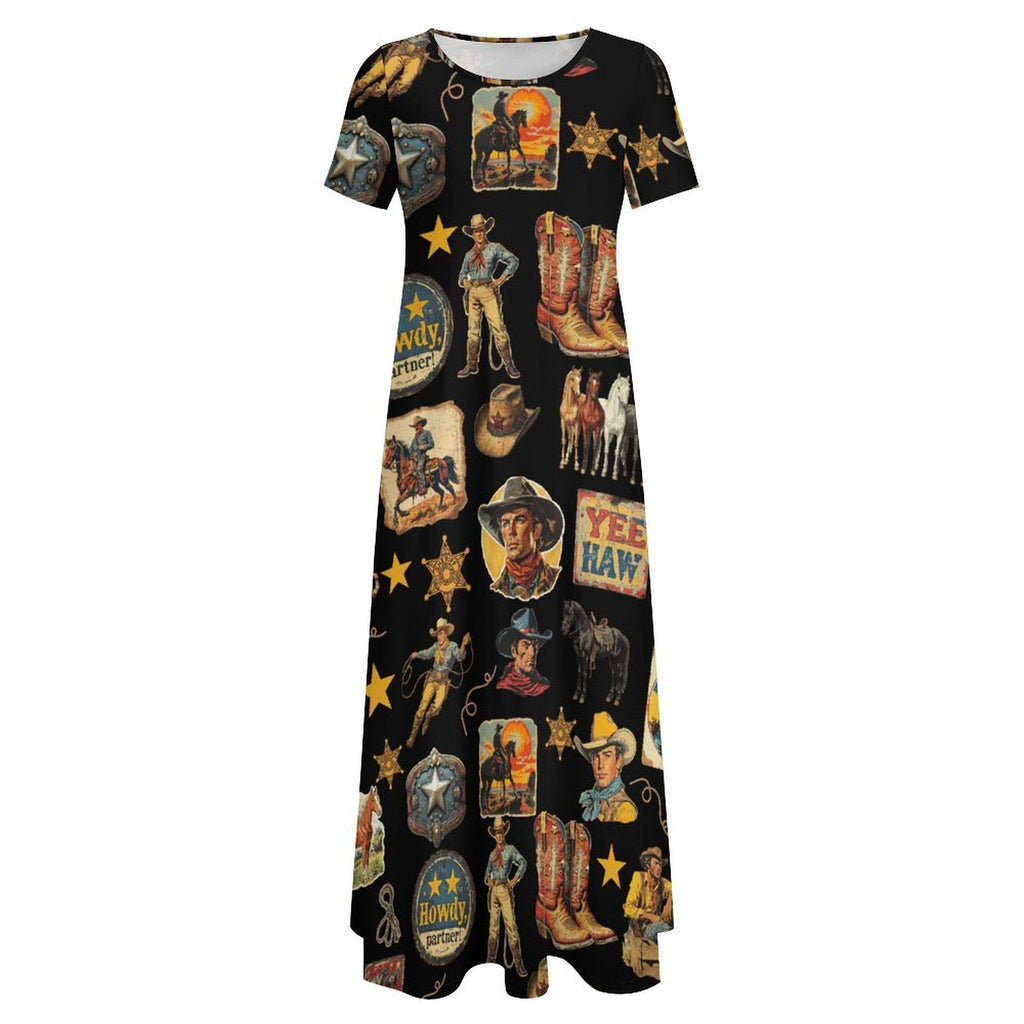 Baha Ranch Vintage Cowboy Collage Western Dress by Baha Ranch Western Wear - product image 3