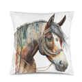 Baha Ranch Fancy Horse on White Velvety Soft Pillow Case Made in America by Baha Ranch Western Wear - product image 4