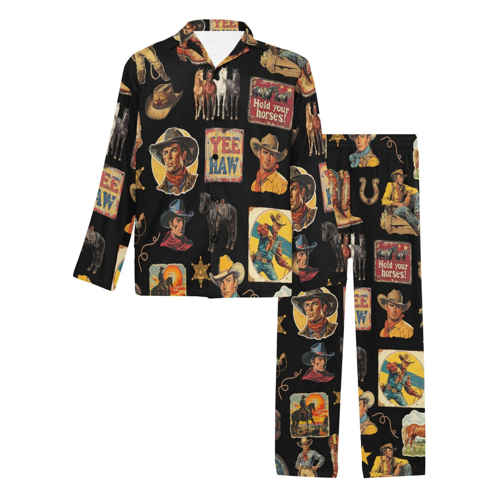 Baha Ranch Vintage Cowboy Collage Western Pajamas by Baha Ranch Western Wear - product image 3