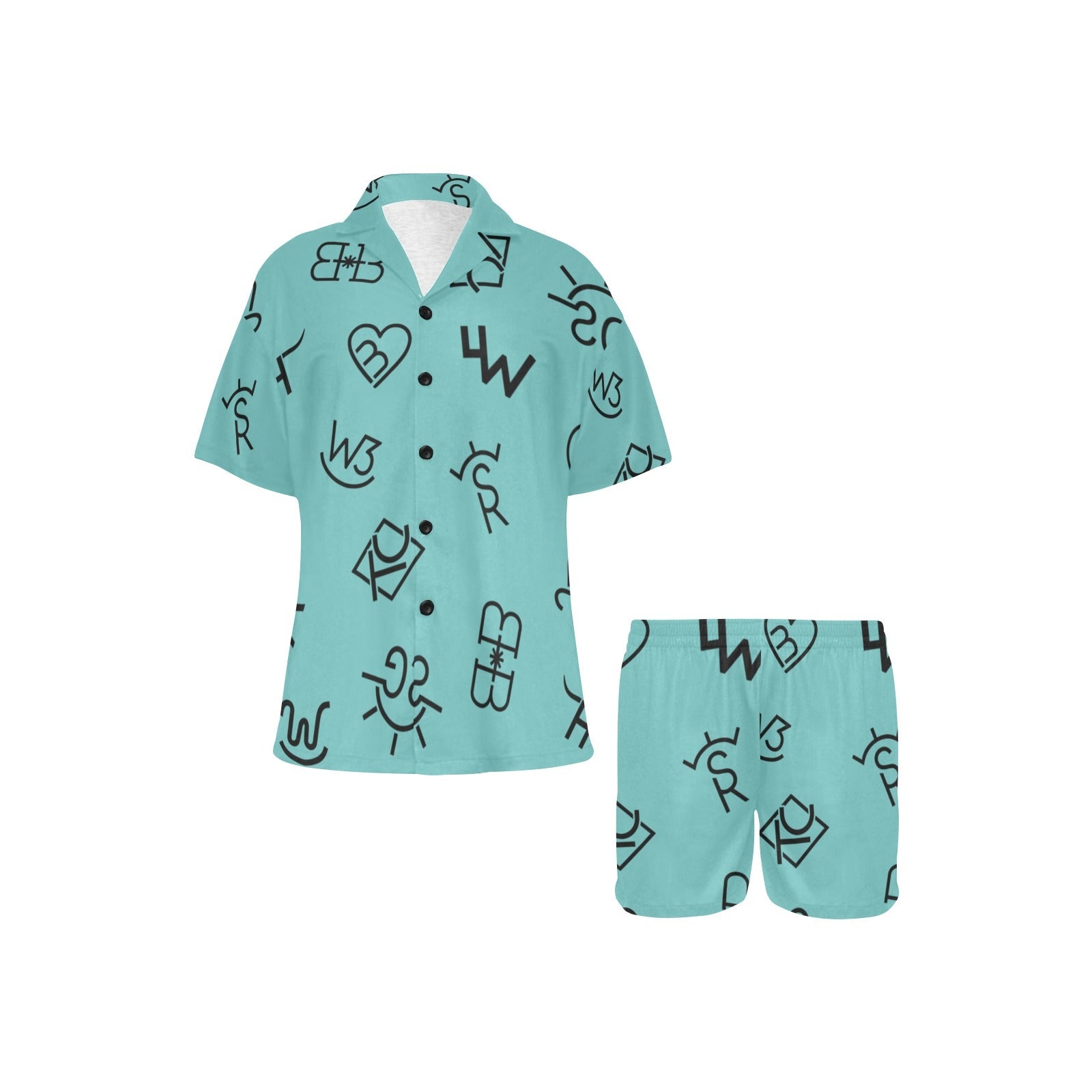 Baha Ranch Turquoise Cattle Brands Women's Western Pajama Set by Baha Ranch Western Wear - product image 2