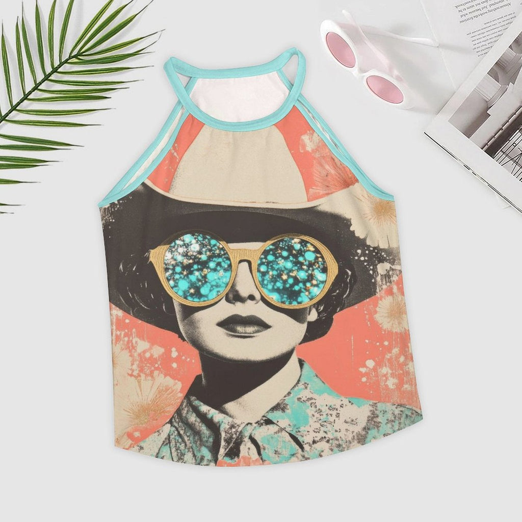 Baha Ranch Turquoise Cowgirl Retro Pop Western Tank Top by Baha Ranch Western Wear - product image 4
