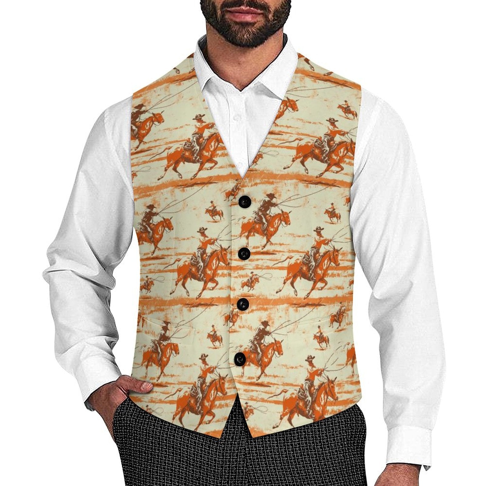 Baha Ranch Retro Western Men's Vest by Baha Ranch Western Wear
