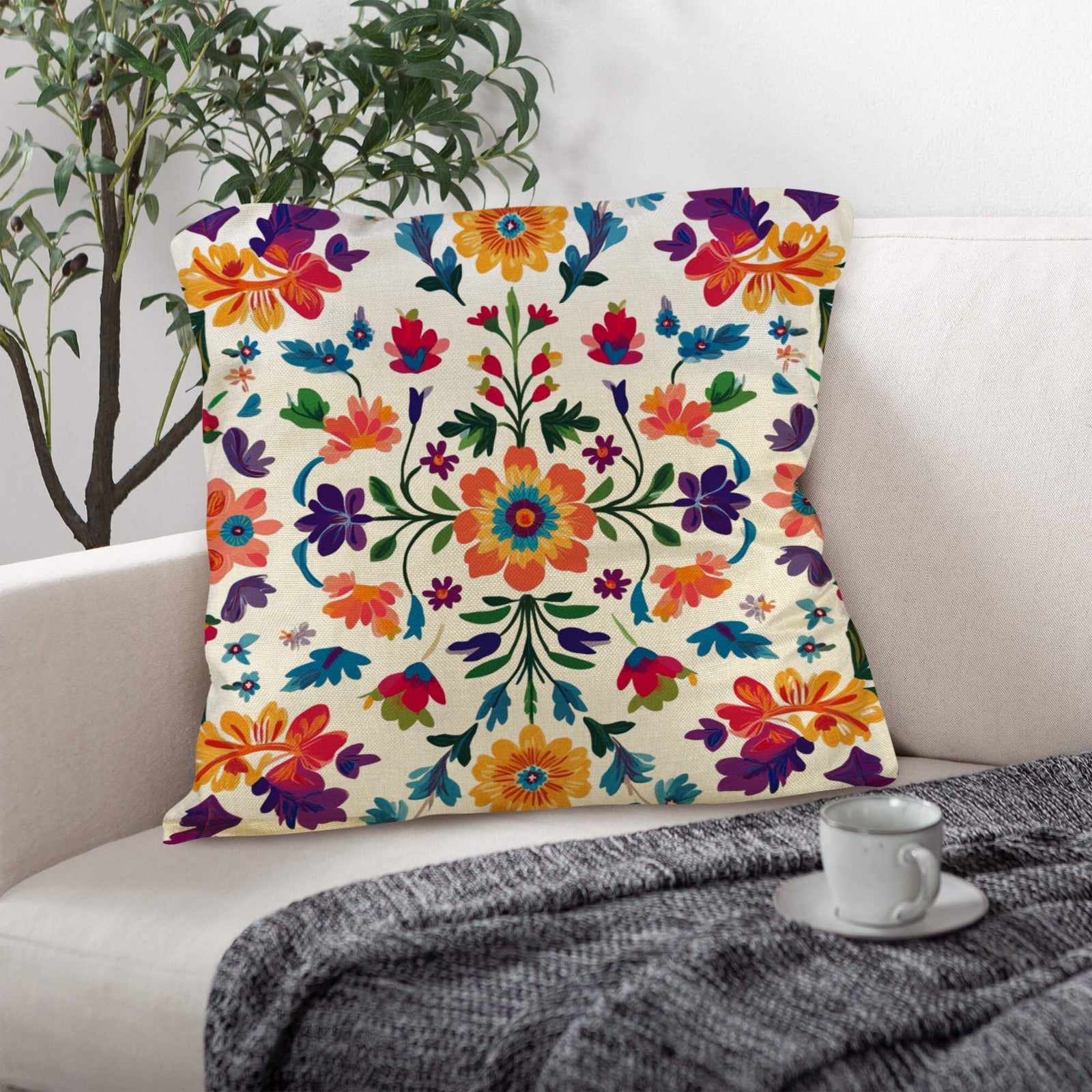 Baha Ranch Colores de Mexico Floral Pillow Case Custom Pillow Case Made in America by Baha Ranch Western Wear