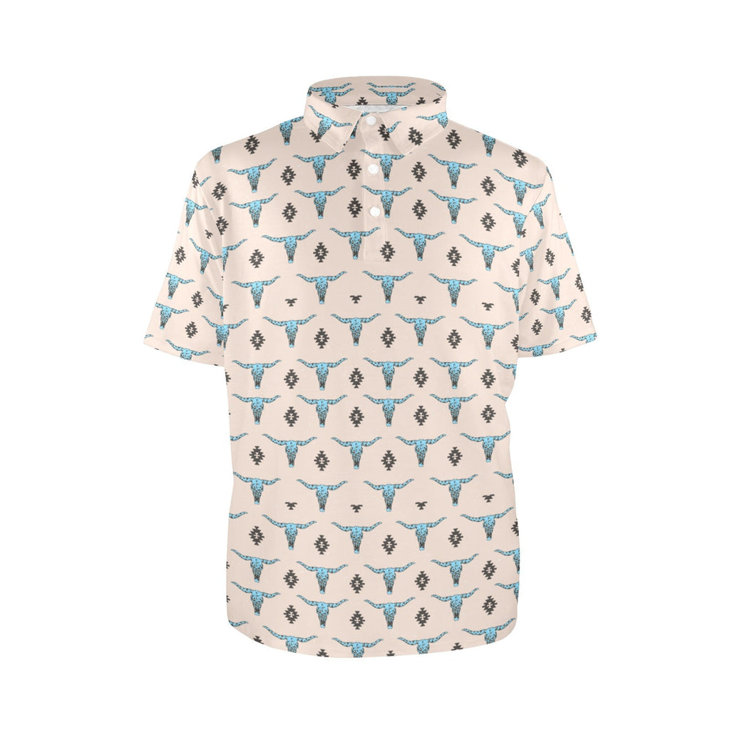 Baha Ranch Turquoise Longhorn Polo Style Shirt by Baha Ranch Western Wear - product image 6