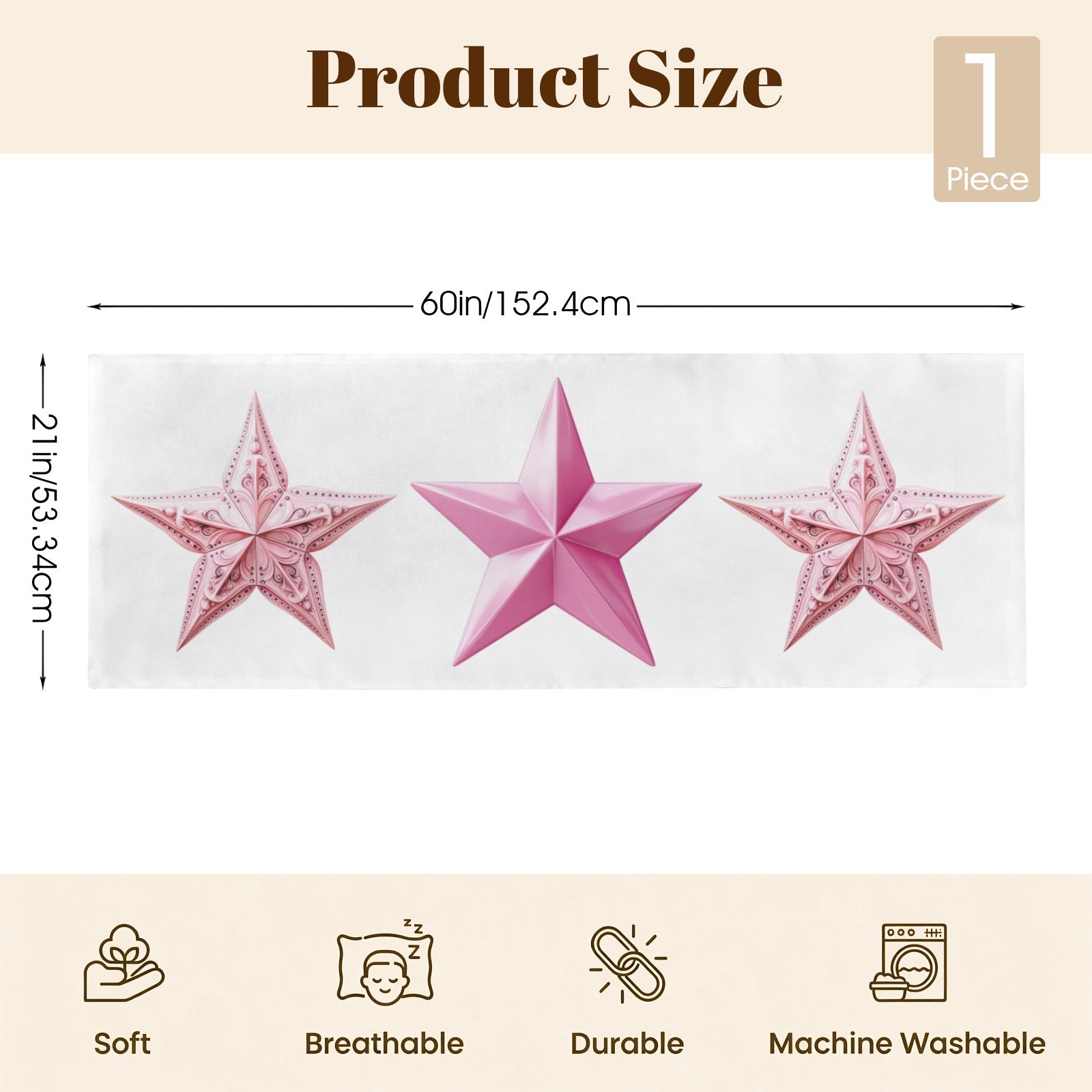 Baha Ranch Pink Cowgirl Stars Body Pillow Cover Made in America by Baha Ranch Western Wear - product image 4