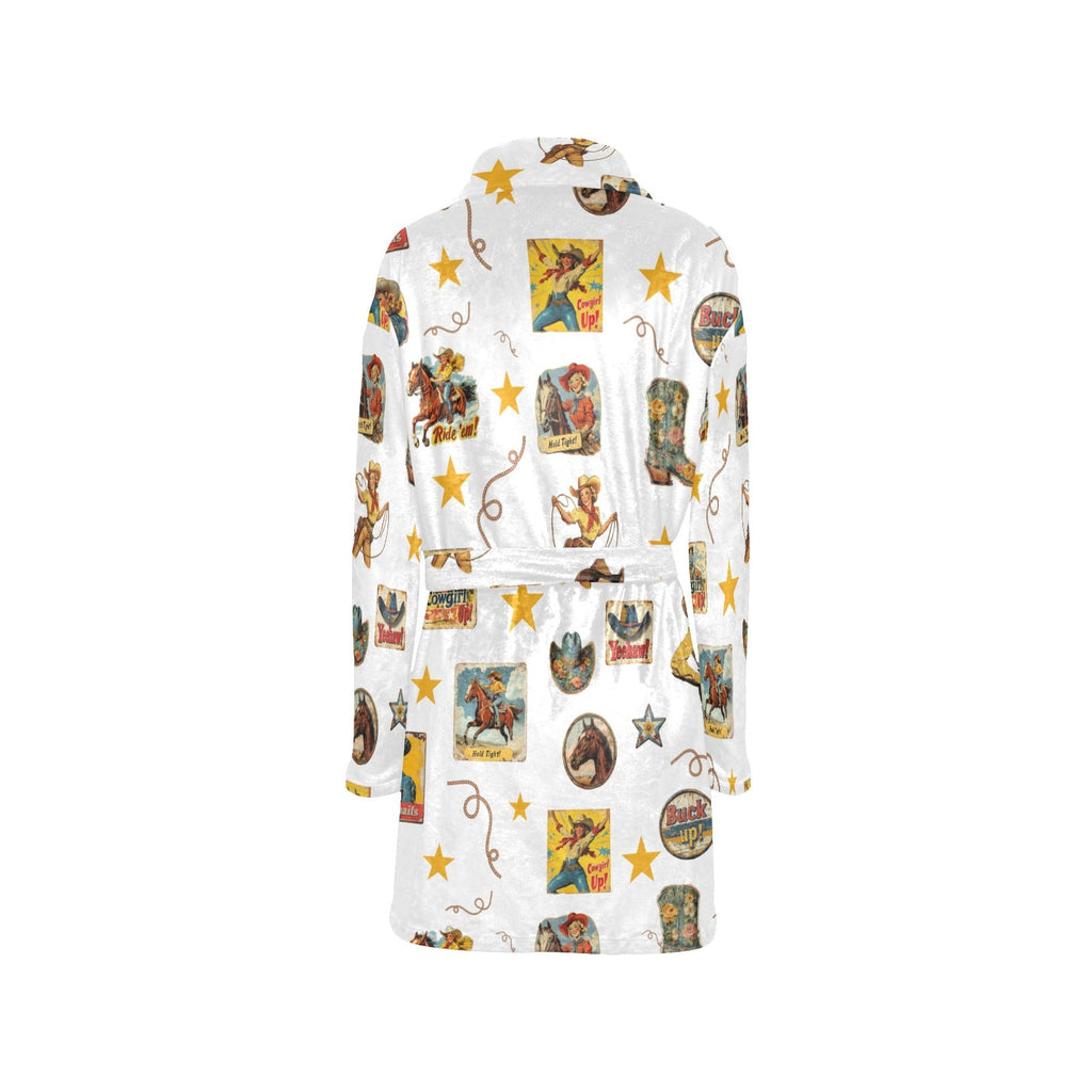 Baha Ranch Vintage Cowgirl Collage Women's Western Bath Robe by Baha Ranch Western Wear - product image 4